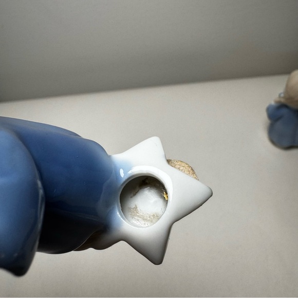 Vintage Set of 4 Colonial Japan Mini Candle Holders Angel Playing Instruments - Picture 8 of 13